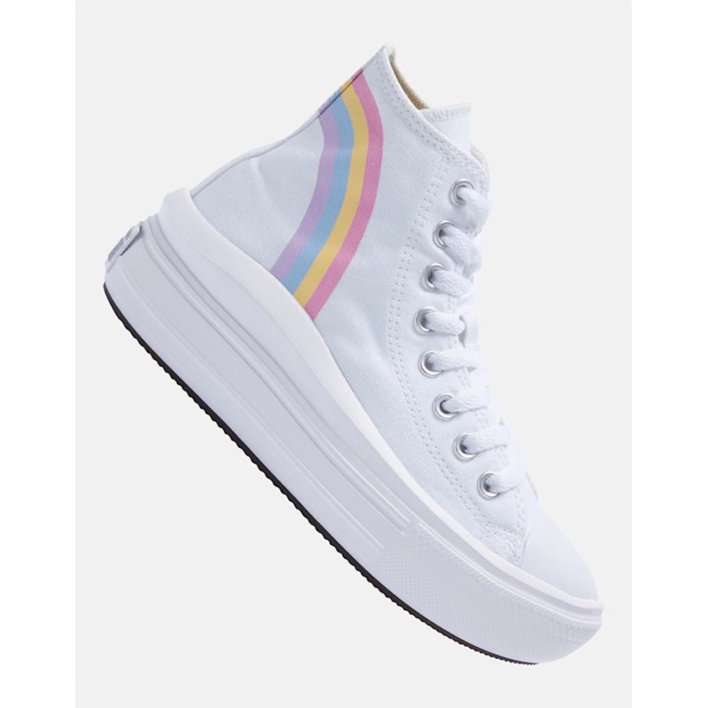Chuck Taylor All Star Move Platform Rainbow Cloud Lace Up Sneaker - Picture 7 of 8